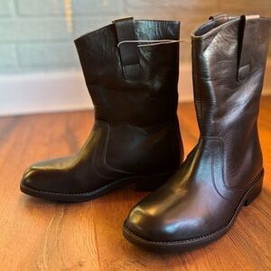 Free People Easton Equestrian Leather Boots, NEW IN BOX, Sz 7~EU 38